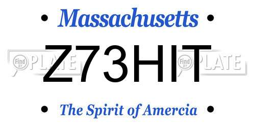Z73HIT Massachusetts License Plate
