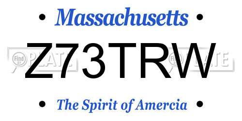 Z73TRW Massachusetts License Plate