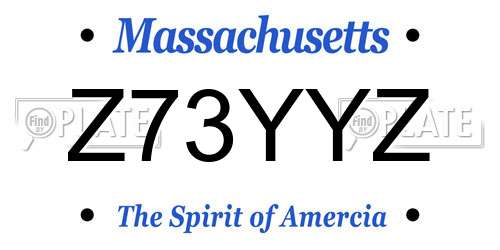 Z73YYZ Massachusetts License Plate