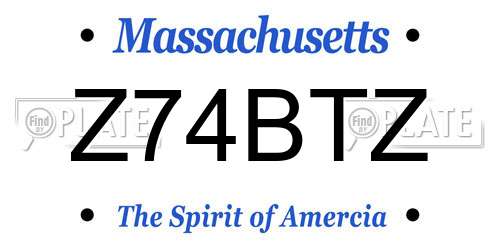 Z74BTZ Massachusetts License Plate