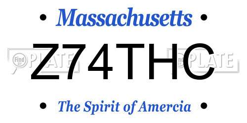 Z74THC Massachusetts License Plate