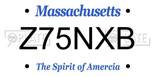Z75NXB Massachusetts License Plate