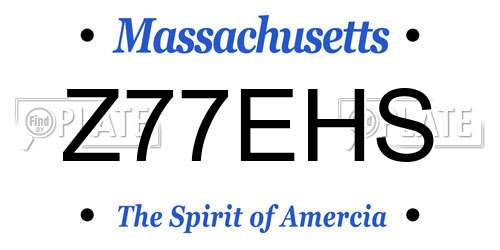 Z77EHS Massachusetts License Plate