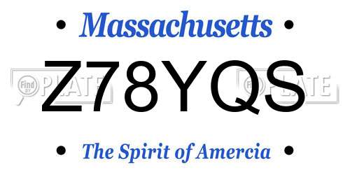 Z78YQS Massachusetts License Plate