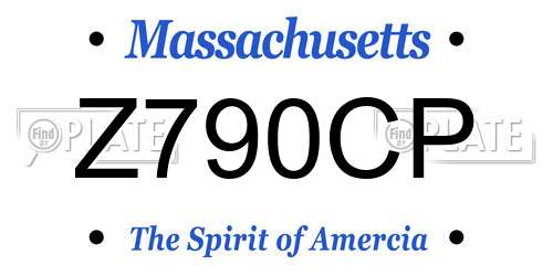 Z790CP Massachusetts License Plate