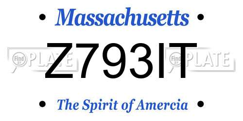 Z793IT Massachusetts License Plate