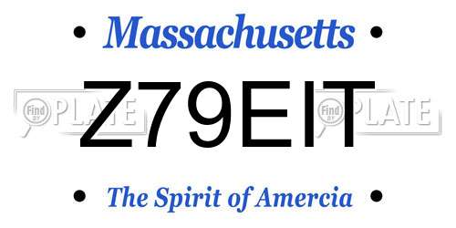 Z79EIT Massachusetts License Plate