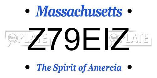 Z79EIZ Massachusetts License Plate