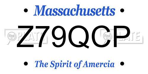 Z79QCP Massachusetts License Plate