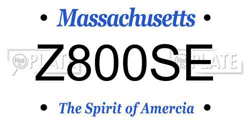 Z800SE Massachusetts License Plate