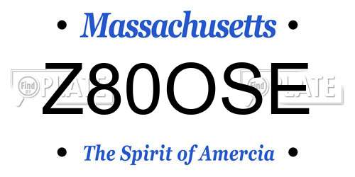 Z80OSE Massachusetts License Plate
