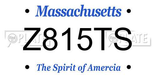 Z815TS Massachusetts License Plate