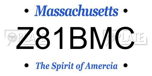 Z81BMC Massachusetts License Plate