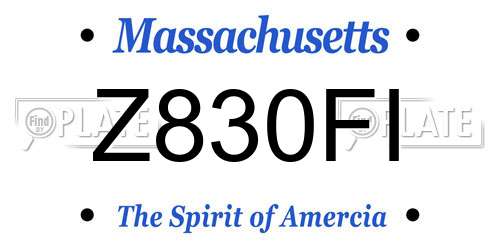 Z830FI Massachusetts License Plate