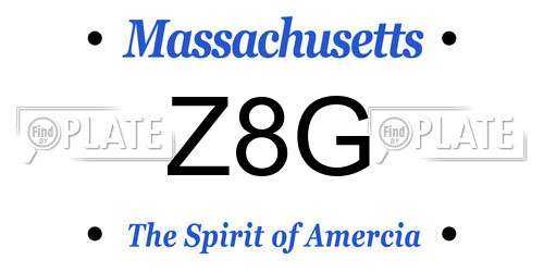 Z8G Massachusetts License Plate