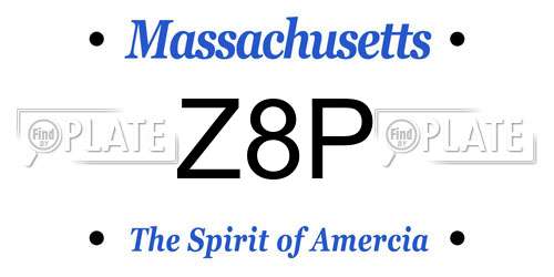 Z8P Massachusetts License Plate