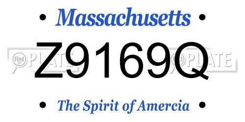 Z9169Q Massachusetts License Plate