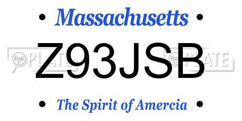 Z93JSB Massachusetts License Plate