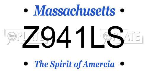 Z941LS Massachusetts License Plate