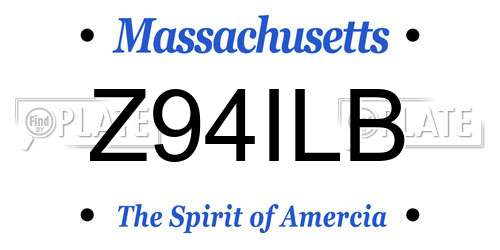Z94ILB Massachusetts License Plate