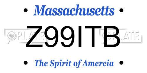 Z99ITB Massachusetts License Plate