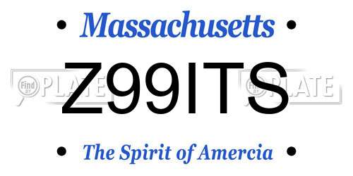 Z99ITS Massachusetts License Plate