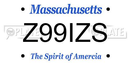 Z99IZS Massachusetts License Plate