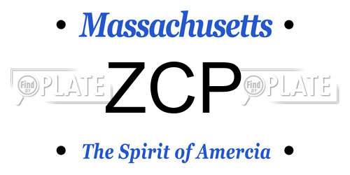 ZCP Massachusetts License Plate