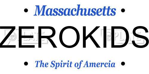 ZEROKIDS Massachusetts License Plate