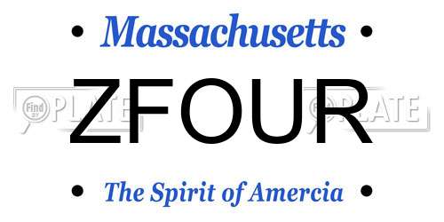 ZFOUR Massachusetts License Plate