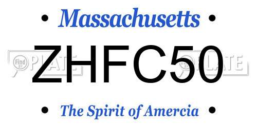 ZHFC50 Massachusetts License Plate