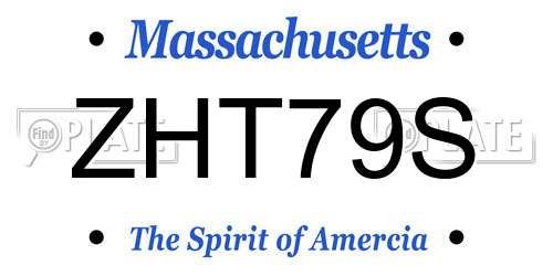ZHT79S Massachusetts License Plate