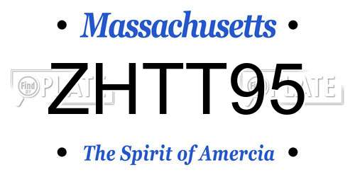 ZHTT95 Massachusetts License Plate