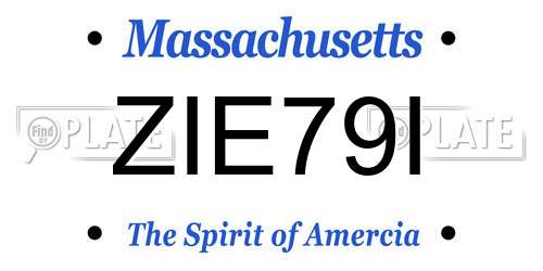 ZIE79I Massachusetts License Plate