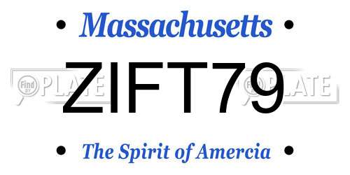 ZIFT79 Massachusetts License Plate
