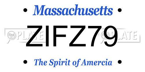ZIFZ79 Massachusetts License Plate