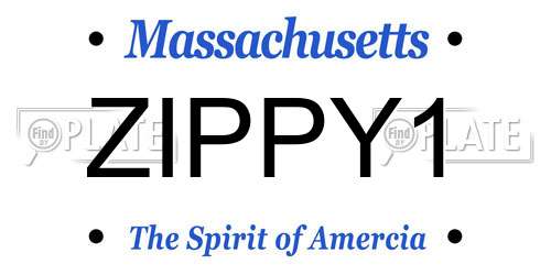 ZIPPY1 Massachusetts License Plate