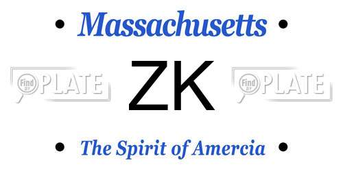ZK Massachusetts License Plate