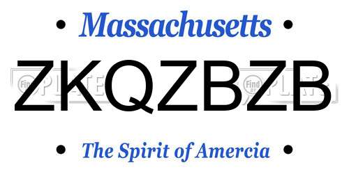 ZKQZBZB Massachusetts License Plate