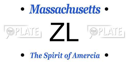 ZL Massachusetts License Plate
