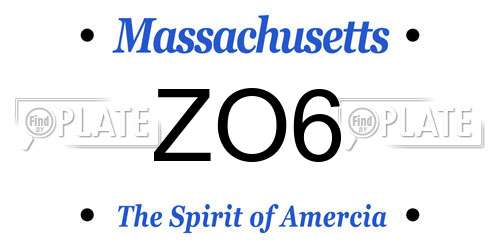 ZO6 Massachusetts License Plate