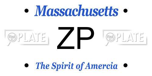 ZP Massachusetts License Plate
