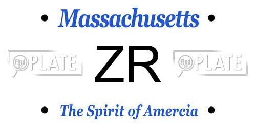 ZR Massachusetts License Plate