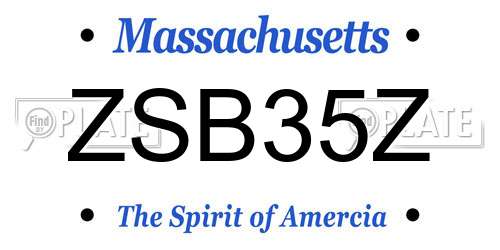 ZSB35Z Massachusetts License Plate