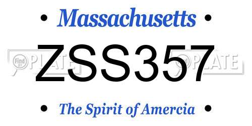 ZSS357 Massachusetts License Plate