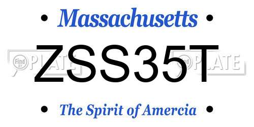 ZSS35T Massachusetts License Plate