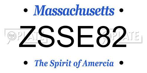 ZSSE82 Massachusetts License Plate