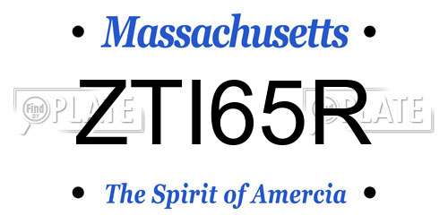 ZTI65R Massachusetts License Plate