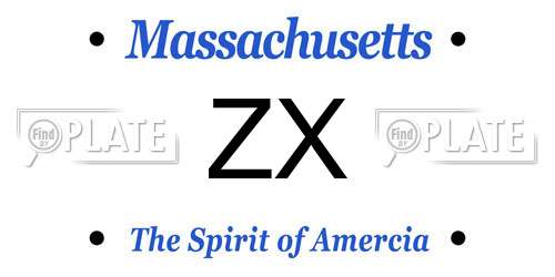 ZX Massachusetts License Plate