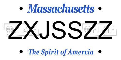 ZXJSSZZ Massachusetts License Plate